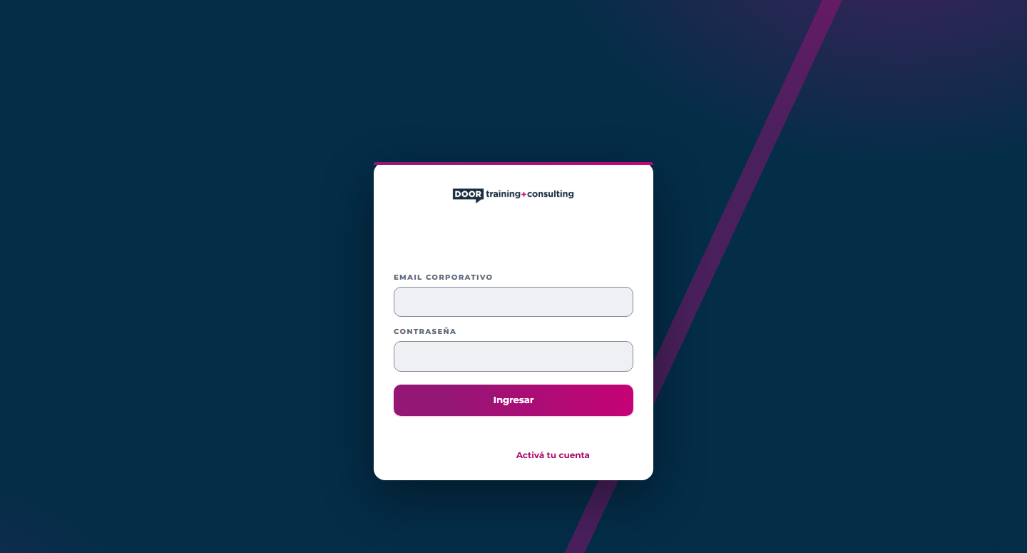 Confirmación y vuelta al inicio de sesión